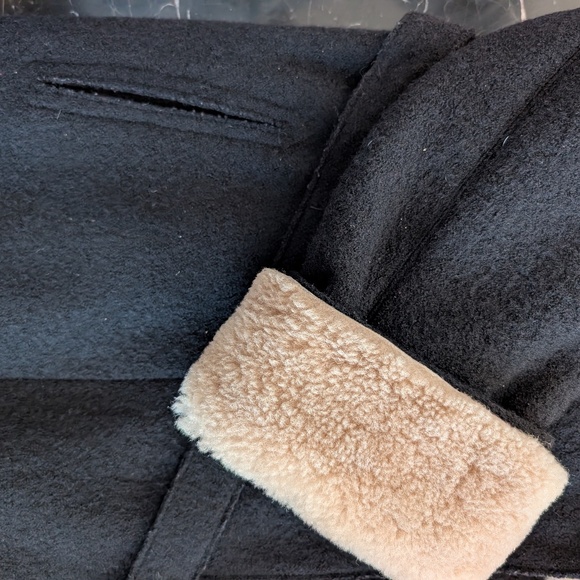 Hilary Radley Wool Coat with Faux Fur Collar – Size 12 - Picture 7 of 11